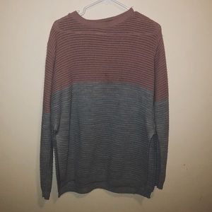 Colorblock Side Slit Chunky Sweater